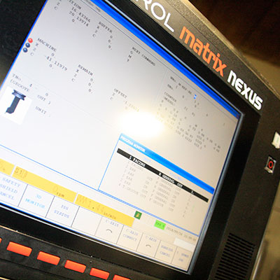 CNC Control Screen